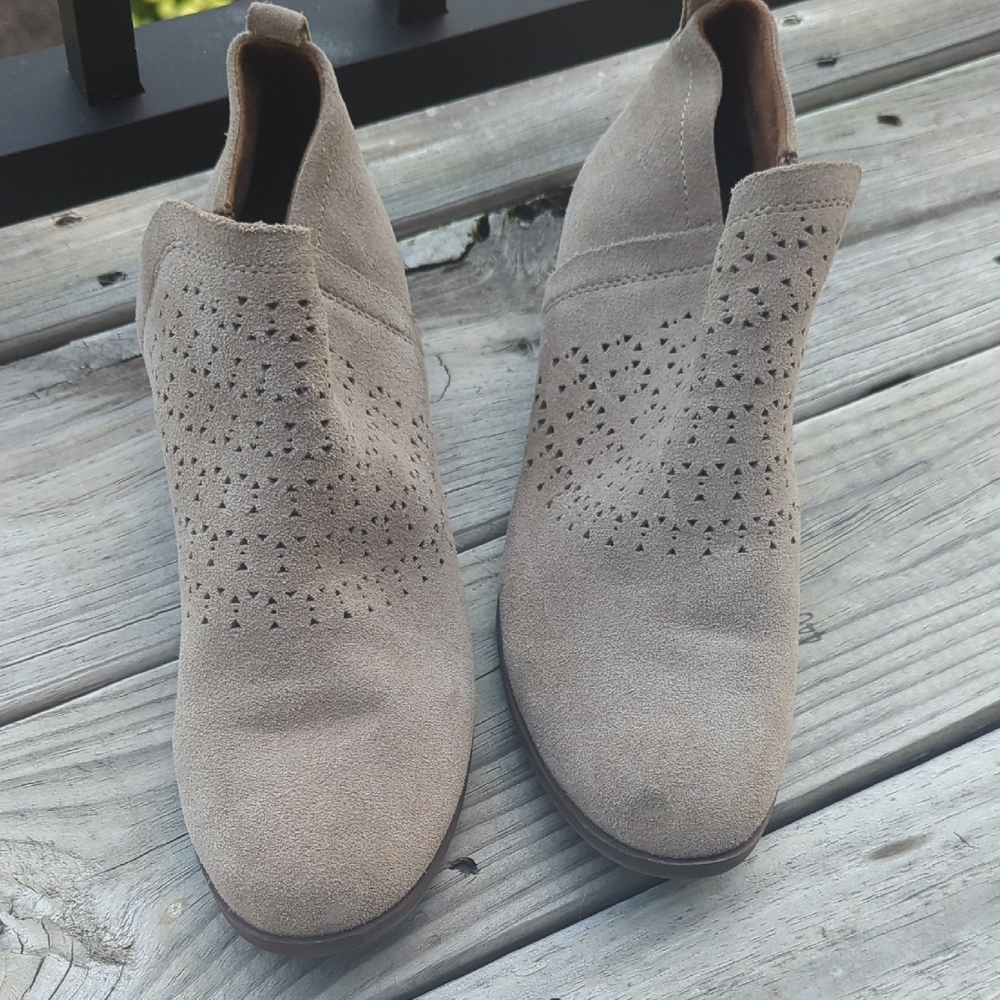 Toms Taupe Ankle Booties
